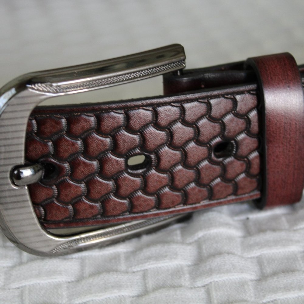 Canyon Sky Eagle Mountain Brown Leather Mans Belt 40